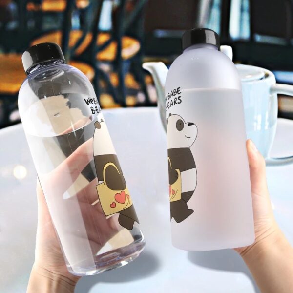 Cute Panda Bear Water Bottle – 1000ml with Straw & Leak-Proof Design