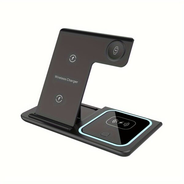 Folding Wireless Charger -  Fast Charging Dock for Phone, Watch & Earbuds